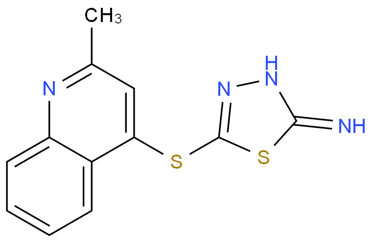 5-((2-甲基喹啉-4-基)硫基)-1,3,4-噻二唑-2-胺CAS219719-19-4（专业试剂/现货优势供应）