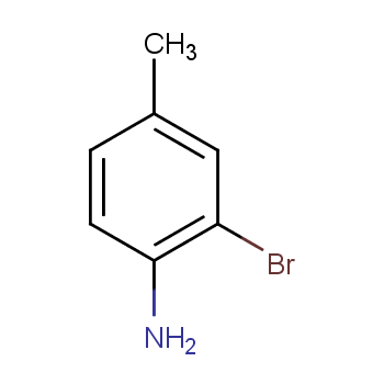 2-溴-4-甲基苯胺化学结构式