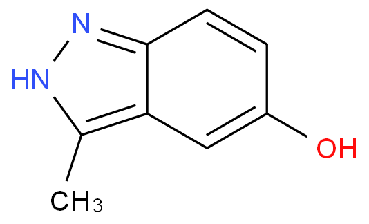 3-甲基-5-羟基-1H-吲唑化学结构式
