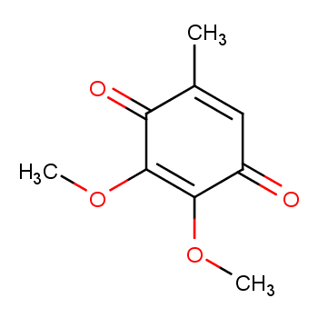 2,3-二甲氧基-5-甲基-1,4-苯醌化学结构式