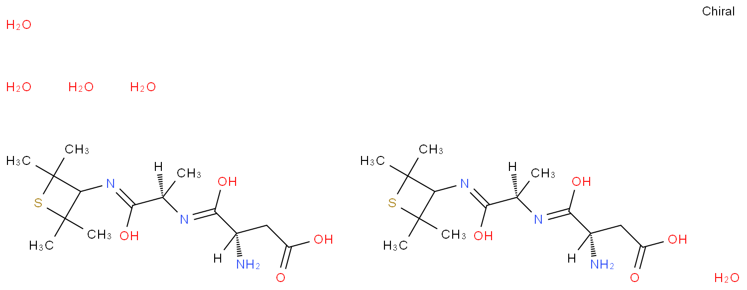 (3S)-3-amino-4-[[(1R)-1-methyl-2-oxo-2-[(2,2,4,4-tetramethylthiet<wbr />an-3-yl)amino]ethyl]amino]-4-oxo-butanoic acid pentahydrate
