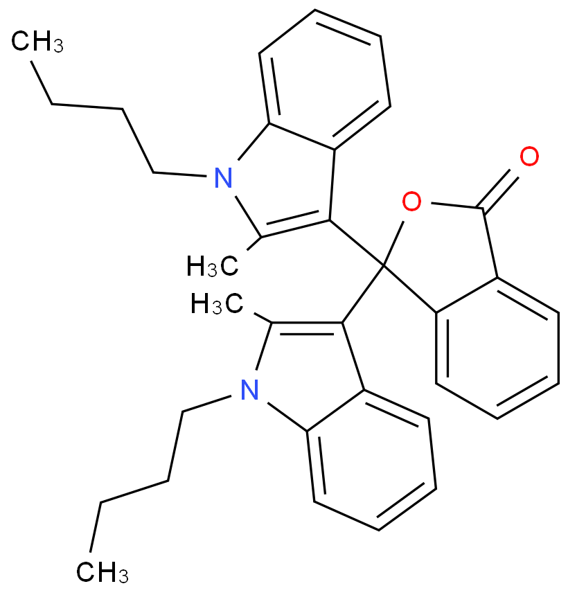 3,3-双(1-丁基-2-甲基-1H-吲哚-3-基)-1(3H)-异苯并呋喃酮