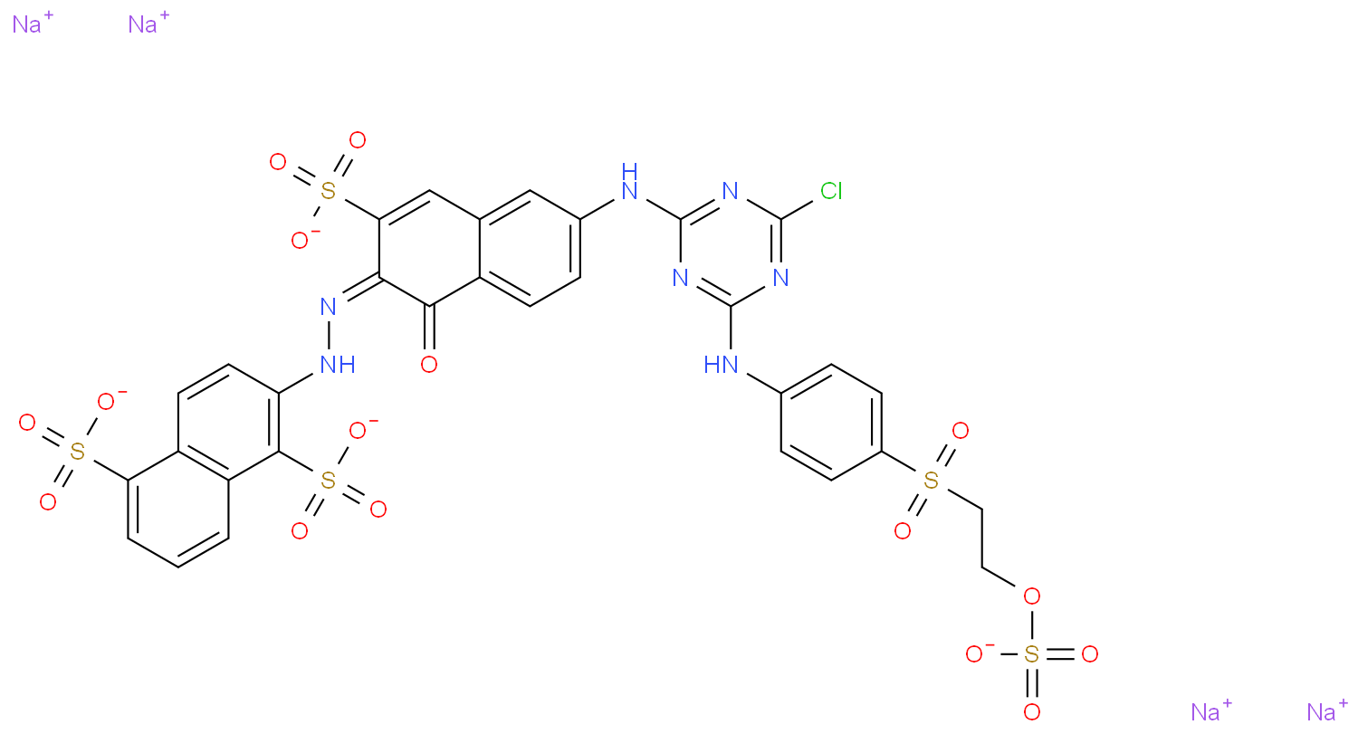1,5-Naphthalenedisulfonicacid,2-[2-[6-[[4-chloro-6-[[4-[[2-(sulfooxy)ethyl]sulfonyl]phenyl]amino]-1,3,5-triazin-2-yl]amino]-1-hydroxy-3-sulfo-2-naphthalenyl]diazenyl]-,sodium salt (1:4)  
