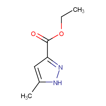 3-甲基吡唑-5-甲酸乙酯化学结构式