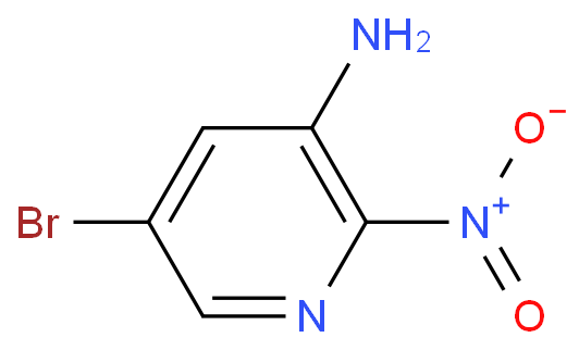 3-氨基-5-溴-2-硝基吡啶化学结构式