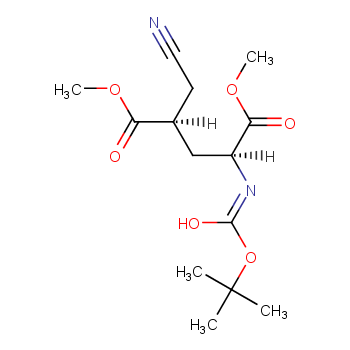 2-叔丁氧基羰基氨基-4-氰甲基 - 戊二酸二甲酯