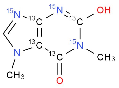 2,6-二羟基-1,7-二甲基嘌呤-13C4,15N3(2,4,5,6-13C4,1,3,9-15N3)