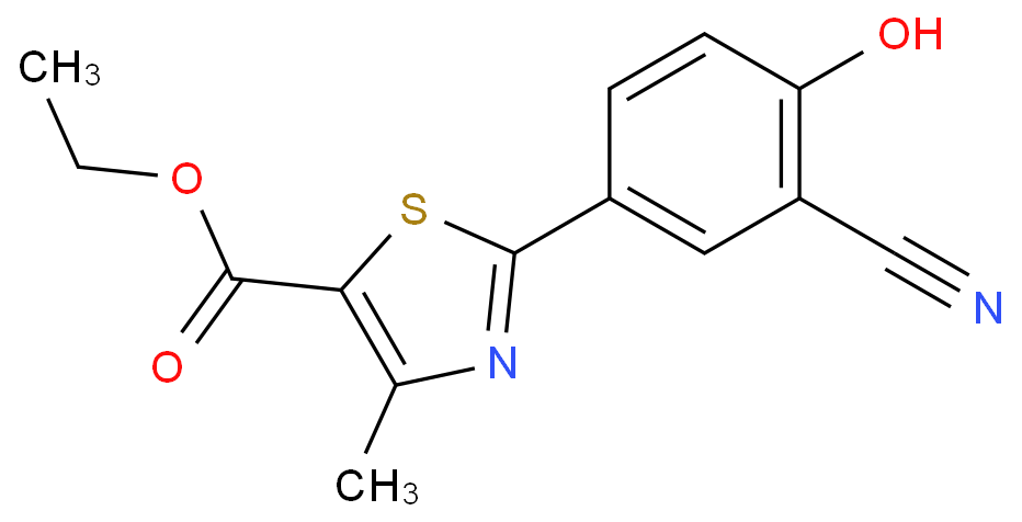 2-(3-氰基-4-羟基苯基)-4-甲基-1,3-噻唑-5-羧酸乙酯/161798-02-3