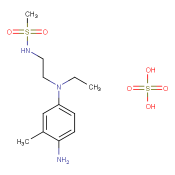 2-[(4-Amino-3-methylphenyl)ethylamino]ethyl sulfate; 25646-71-3 structural formula