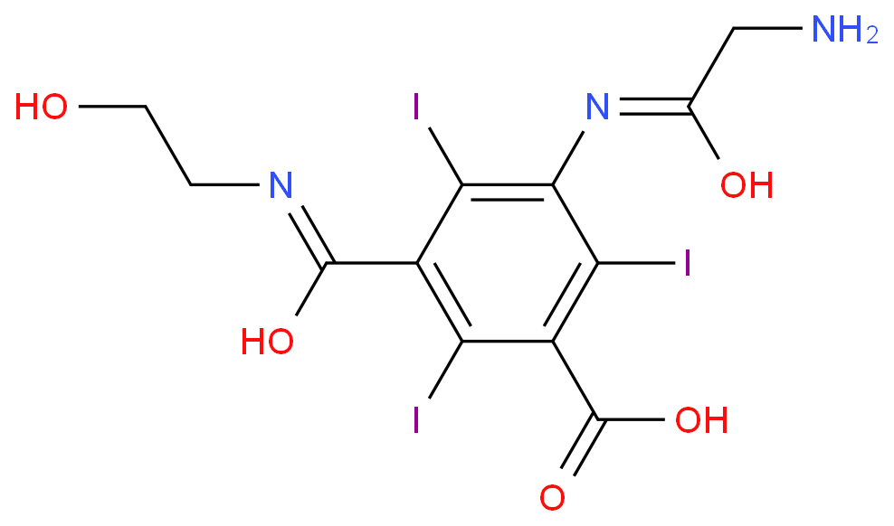 Benzoic acid,3-[(2-aminoacetyl)amino]-5-[[(2-hydroxyethyl)amino]carbonyl]-2,4,6-triiodo-