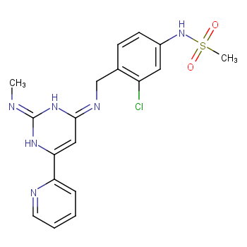 N-[3-Chloro-4-[[[2-(methylamino)-6-(2-pyridinyl)-4-pyrimidinyl]amino]methyl]phenyl]methanesulfonamide
