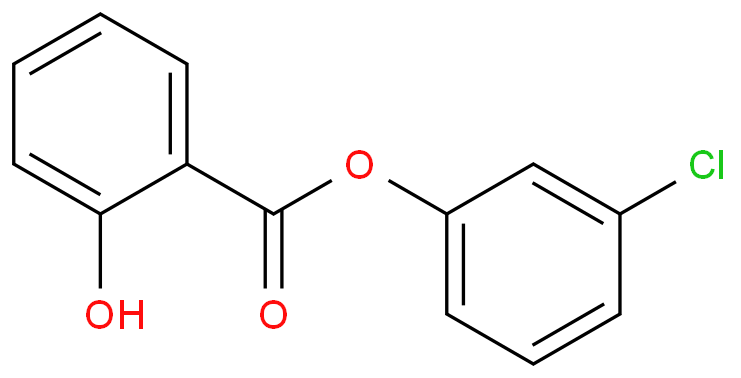 Benzoic acid, 2-hydroxy-, 3-chlorophenyl ester structure