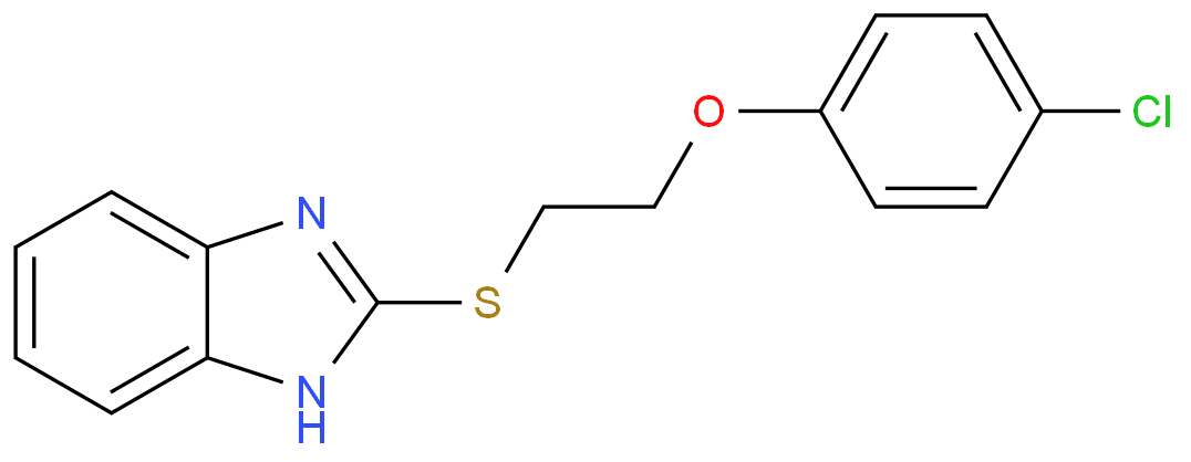 2-[2-(4-氯-苯氧基)-乙基硫基]-1H-苯并咪唑 CAS号:312749-73-8科研及生产专用 高校及研究所支持货到付款