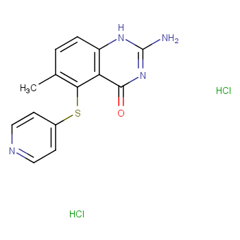 2-amino-6-methyl-5-pyridin-4-ylsulfanyl-1H-quinazolin-4-one;dihydrochloride