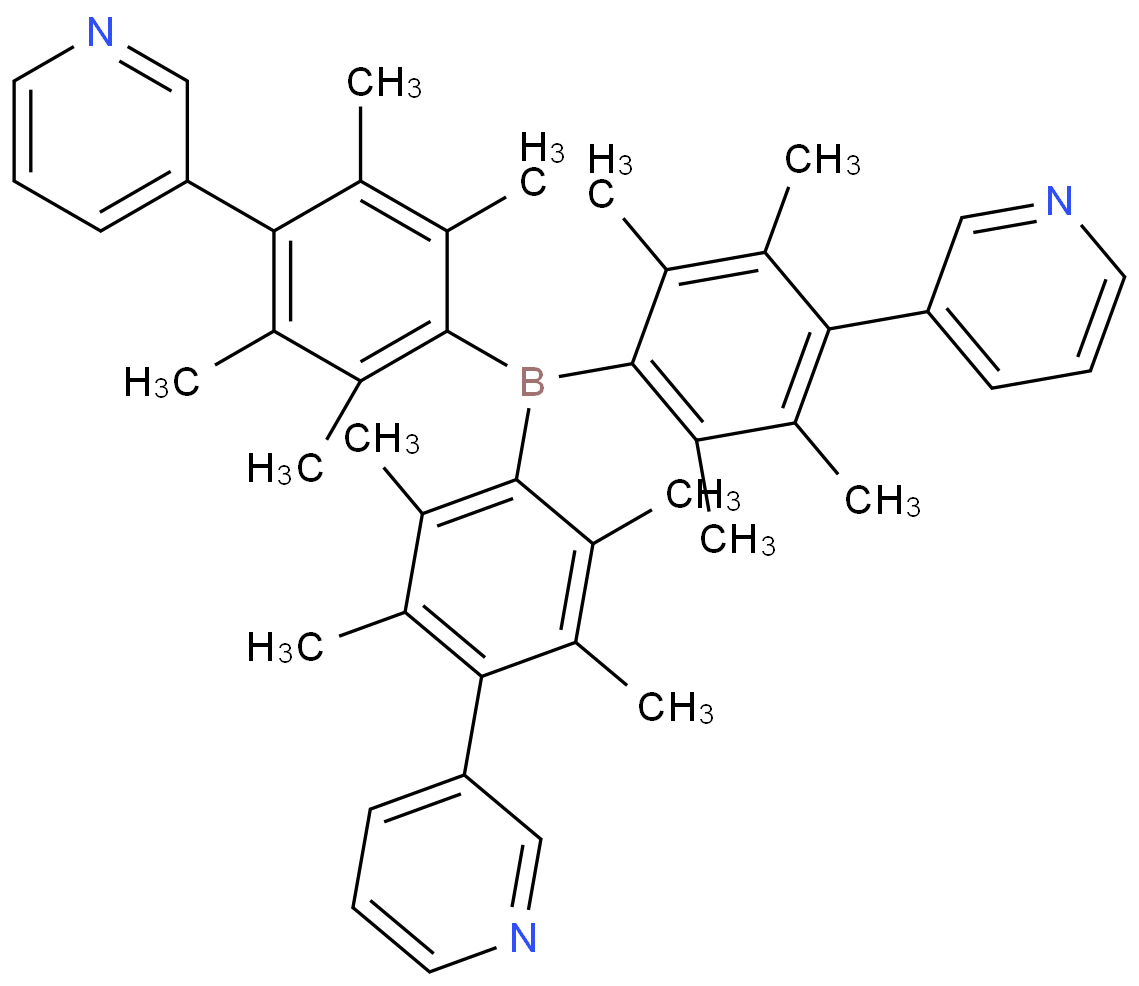 三(2,3,5,6-四甲基-4-(吡啶-3-基)苯基)硼烷CAS号1335471-11-8