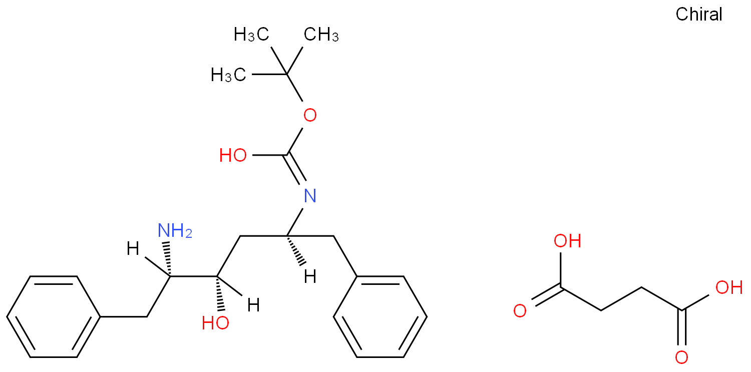 [2S,3S,5S]-2-Amino-3-hydroxy-5-tert-butyloxycarbonylamino-1,6-diphenylhexane succinate salt