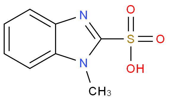 1-METHYL-1H-BENZIMIDAZOLE-2-SULFONIC ACID structural formula image