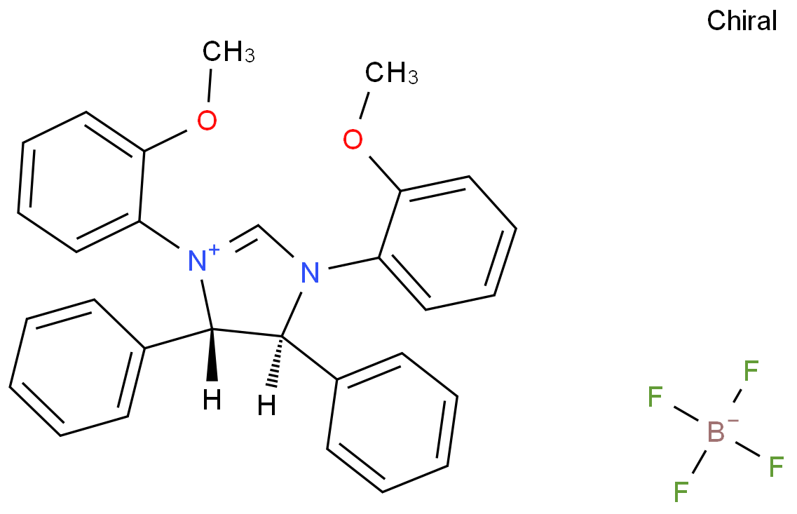 (4S,5S)-1,3-双(2-甲氧基苯基)-4,5-二苯基-4,5-二氢-1H-咪唑-3-鎓 四氟硼酸盐/1033618-49-3
