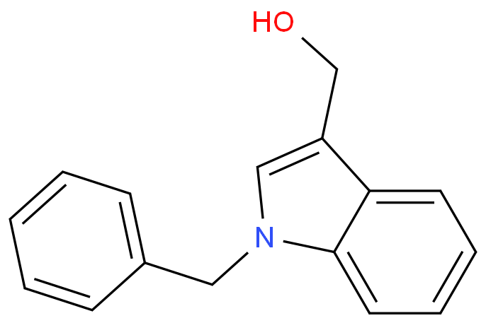 N-苄基-3-吲哚甲醇化学结构式