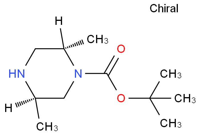 (2S,5r)-1-boc-2,5-二甲基哌嗪化学结构式