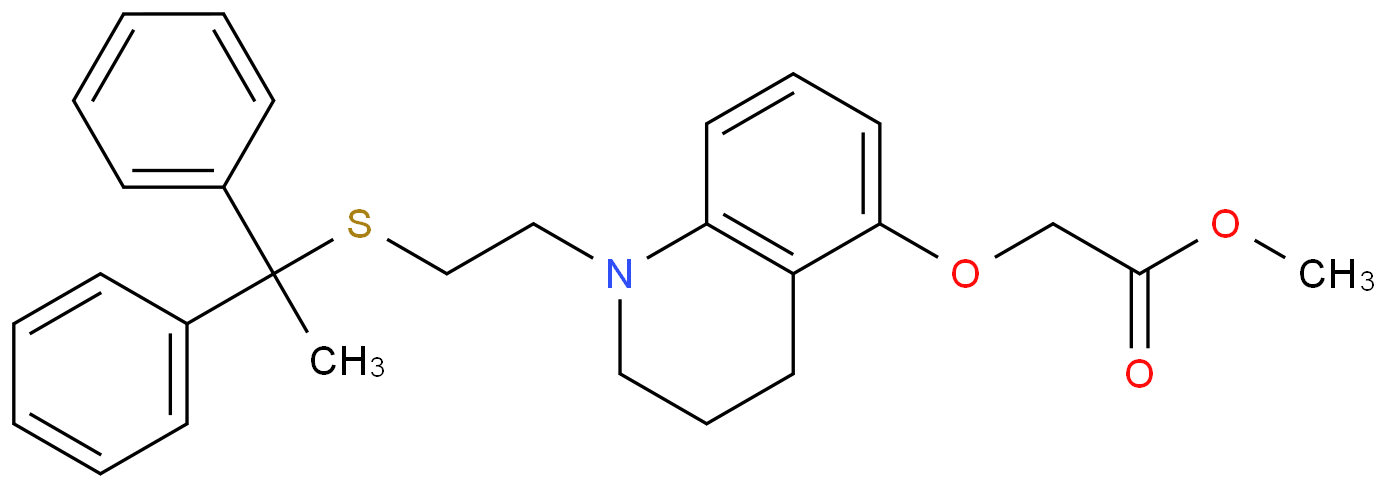 2-[[1-[2-(1,1-diphenylethylthio)ethyl]-3,4-dihydro-2H-quinolin-5-yl]oxy]acetic acid methyl ester