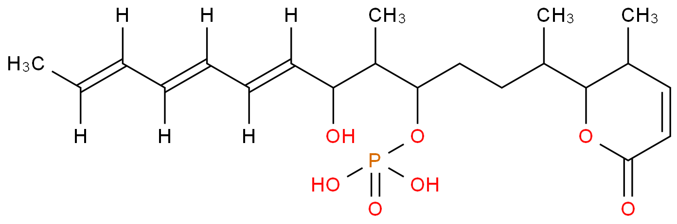 5,5-DIHYDRO-5-METHYL-6-(1,5-DIMETHYL-6-HYDROXY-4-(PHOSPHORYLOXY)TRIDECA-7,9,11-TRIENYL)-2H-PYRAN-2-ONE (SODIUM SALT)