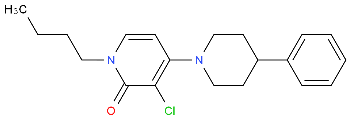 1-butyl-3-chloro-4-(4-phenylpiperidin-1-yl)pyridin-2(1H)-one  