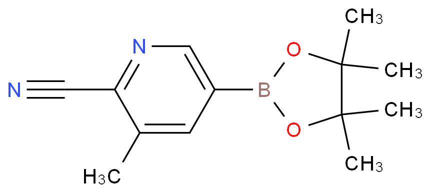 3-甲基-5-(4,4,5,5-四甲基-1,3,2-二氧硼戊环-2-基)-2-氰基吡啶，CAS：1150561-70-8