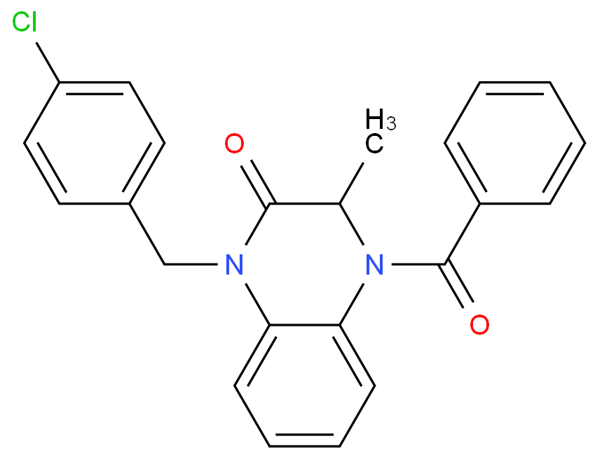 4-BENZOYL-1-(4-CHLOROBENZYL)-3-METHYL-3,4-DIHYDRO-2(1H)-QUINOXALINONE