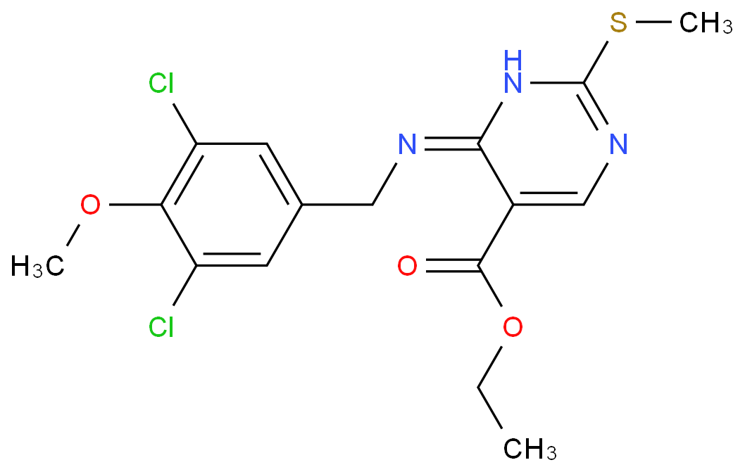 4-((3,5-二氯-4-甲氧基苄基)氨基)-2-(甲硫基)嘧啶-5-羧酸乙酯/2250242-48-7