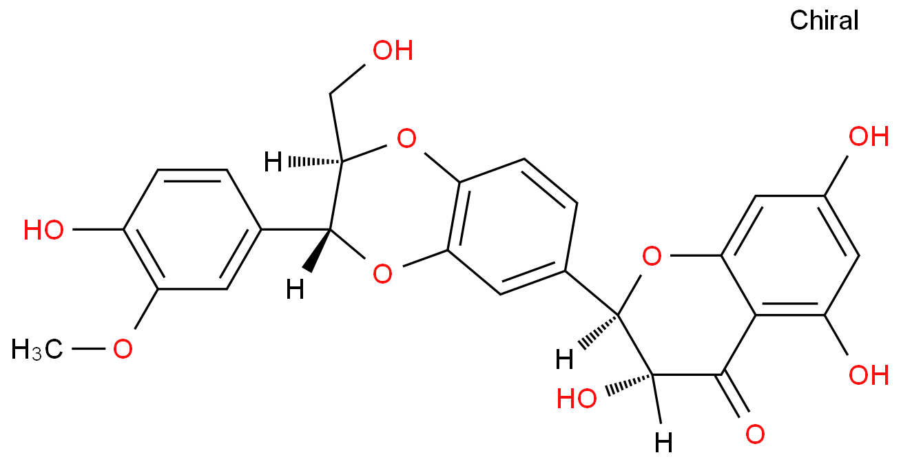 水飞蓟素化学结构式
