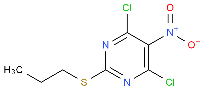 4,6-dichloro-5-nitro-2-(propylsulfanyl)pyrimidine  