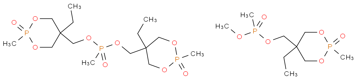 Phosphonic acid, methyl-, bis[(5-ethyl-2-methyl-2,2-dioxido-1,3,2-dioxaphosphorinan-5-yl)methyl] ester, mixt. with (5-ethyl-2-methyl-2-oxido-1,3,2-dioxaphosphorinan-5-yl)methyl methyl methylphosphonat  
