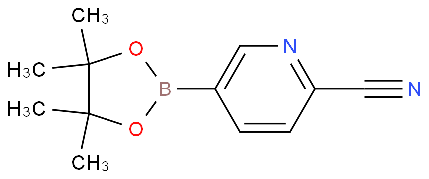 2-氰基吡啶-5-硼酸频那酯化学结构式