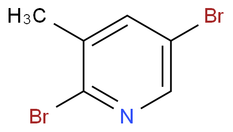 2,5-二溴-3-甲基吡啶化学结构式