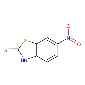 2-巯基-6-硝基苯并噻唑化学结构式