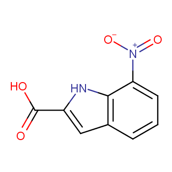 7-硝基吲哚-2-甲酸化学结构式
