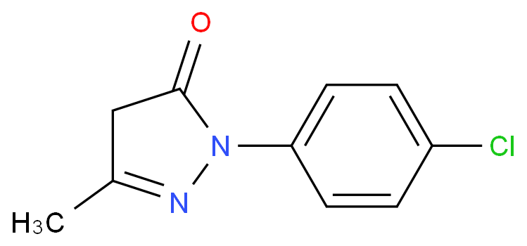 1-(4-氯苯基)-3-甲基-2-吡唑啉-5-酮化学结构式