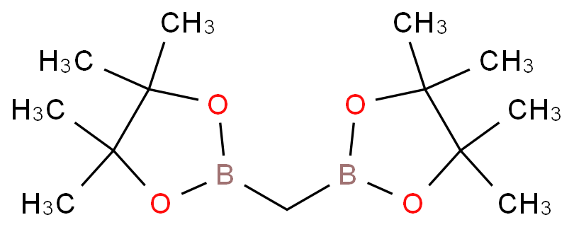 2,2'-亚甲基双(4,4,5,5-四甲基-1,3,2-二氧杂戊硼烷)化学结构式