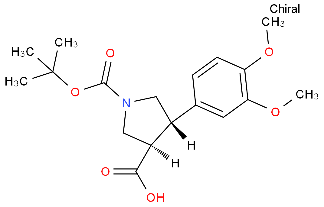 BOC-(TRANS)-4-(3,4-DIMETHOXY-PHENYL)-PYRROLIDINE-3-CARBOXYLIC ACID