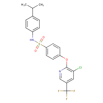 4-([3-CHLORO-5-(TRIFLUOROMETHYL)-2-PYRIDINYL]OXY)-N-(4-ISOPROPYLPHENYL)BENZENESULFONAMIDE