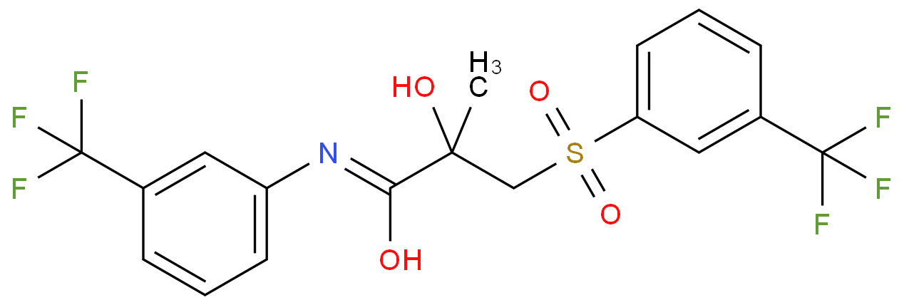 2-HYDROXY-2-METHYL-N-[3-(TRIFLUOROMETHYL)PHENYL]-3-([3-(TRIFLUOROMETHYL)PHENYL]SULFONYL)PROPANAMIDE