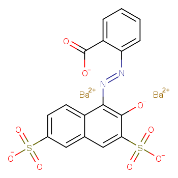 Benzoic acid,2-[2-(2-hydroxy-3,6-disulfo-1-naphthalenyl)diazenyl]-, barium salt (1:2)  