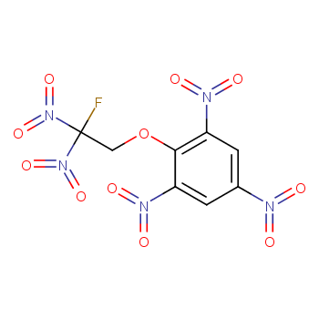 beta-fluoro-beta,beta,2,4,6-pentanitrophenetole structural formula image