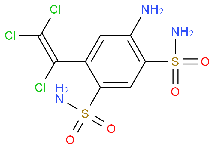 4-amino-6-(1,2,2-trichloroethenyl)benzene-1,3-disulfonamide