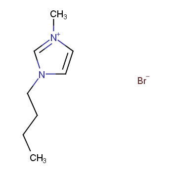 1-丁基-3-甲基咪唑溴盐化学结构式