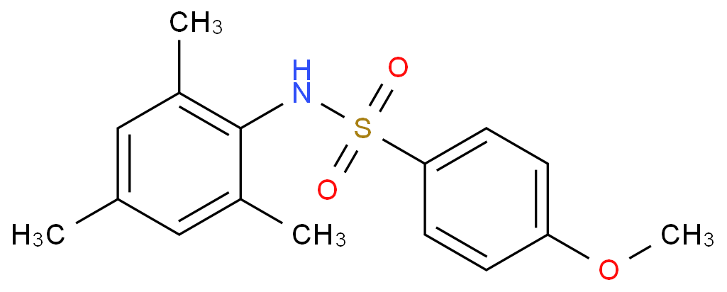 4-甲氧基-N-(2,4,6-三甲基苯)苯磺酰胺,97%化学结构式