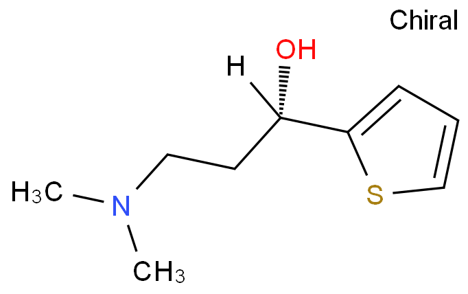 (S)-(-)-N,N-Dimethyl-3-hydroxy-3-(2-thienyl)propanamine structure