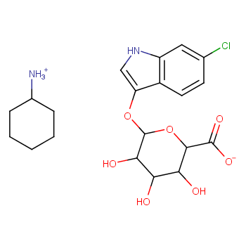 6-CHLORO-3-INDOLYL-BETA-D-GLUCURONIDE CYCLOHEXYLAMMONIUM SALT