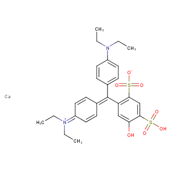 calcium,4-[[4-(diethylamino)phenyl]-(4-diethylazaniumylidenecyclohexa-2,5-dien-1-ylidene)methyl]-6-hydroxybenzene-1,3-disulfonate